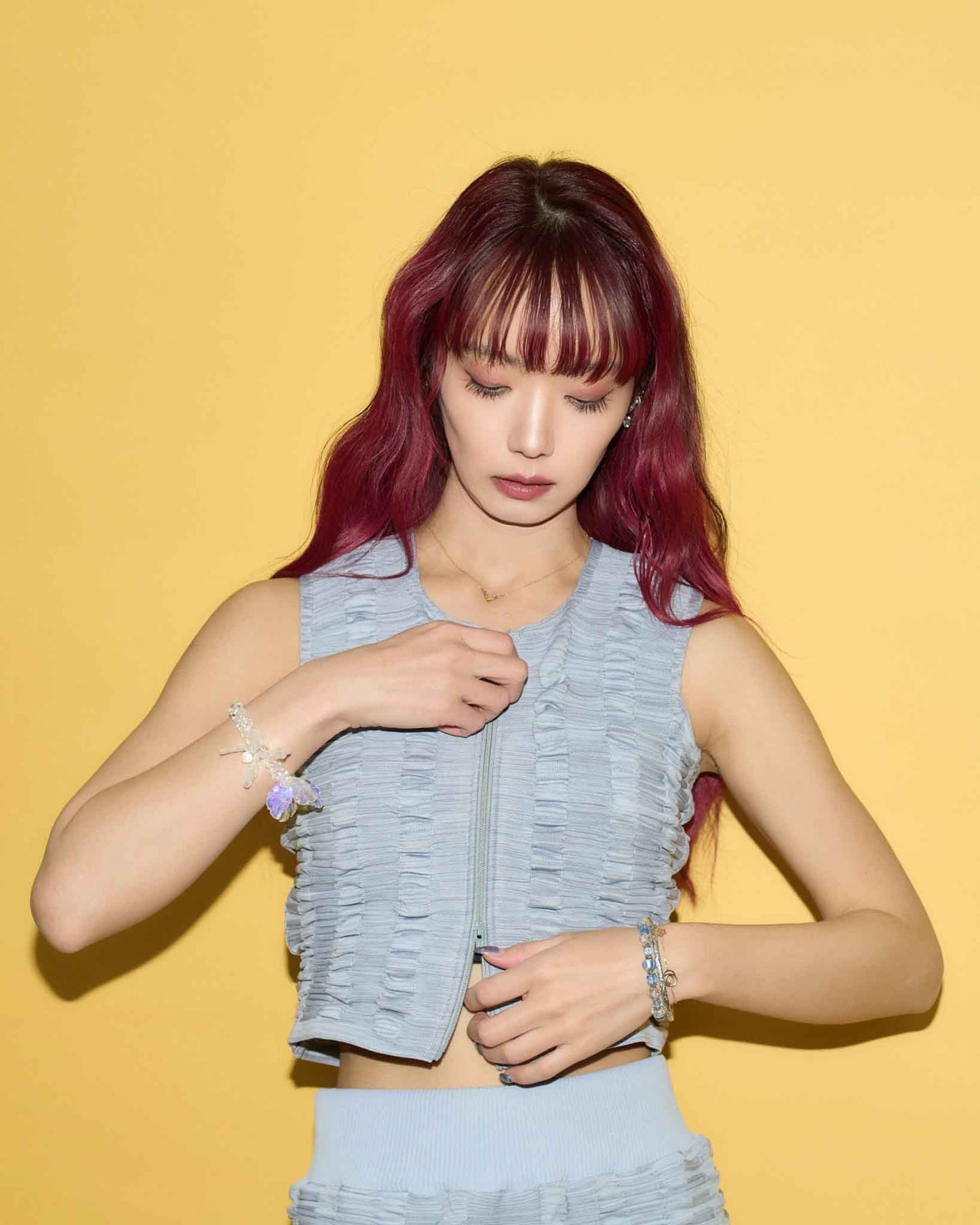 CTKV_001＃GRAY　CORAL TIDE Knit Vest