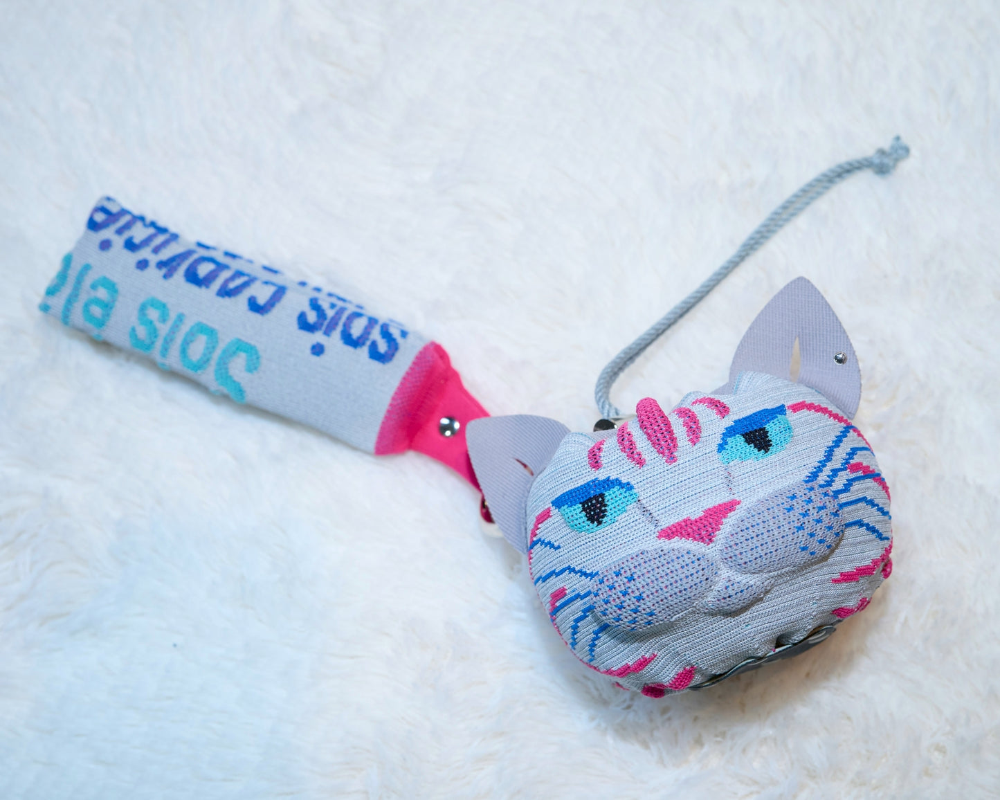 CAT’S EYE KNIT POUCH　MAYUKODAIMON✖️RIKUKIKI