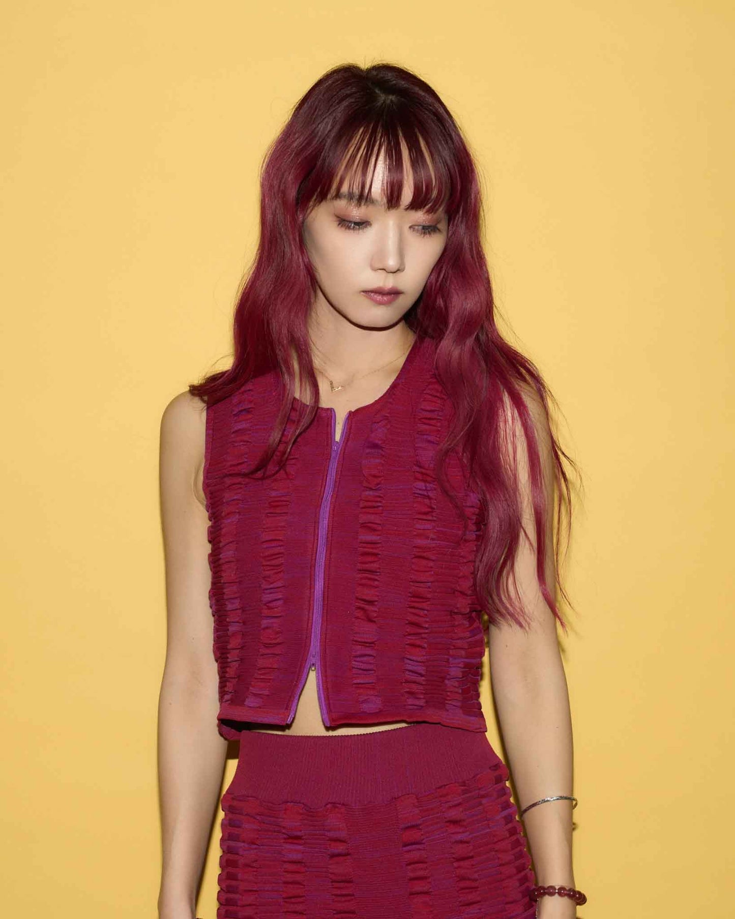 CTKV_001＃ROSE　CORAL TIDE Knit Vest