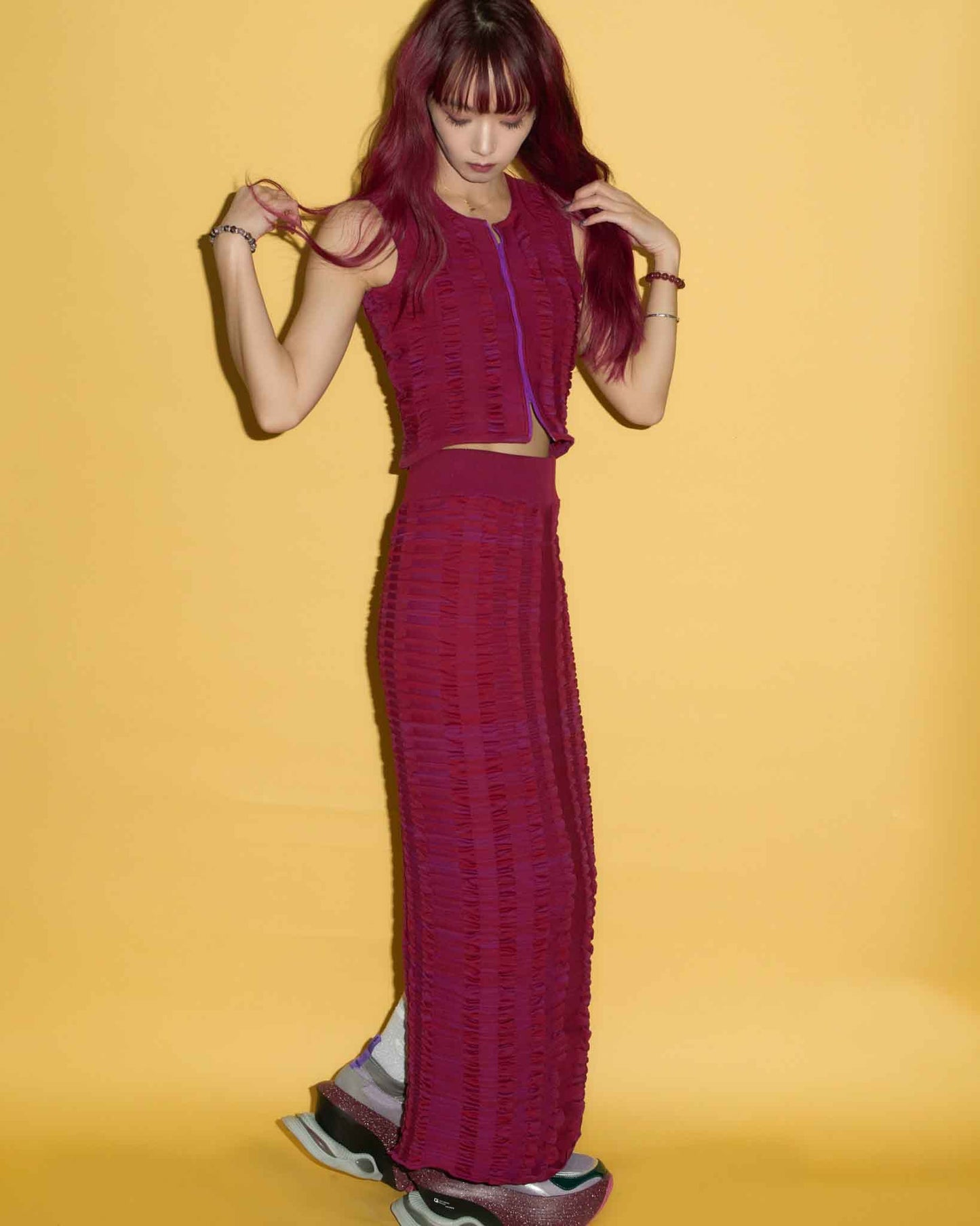 CTSK_001＃ROSE　CORAL TIDE Mermaid Skirt