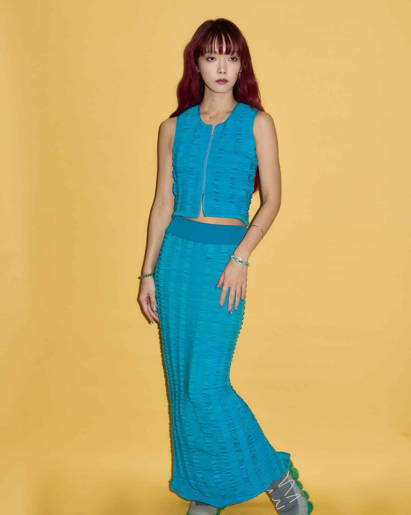 CTSK_001＃TURQUOISE　CORAL TIDE Mermaid Skirt